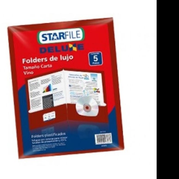 FOLDER PLAST. CTA. STARFILE DELUXE VINO E.5 C.40